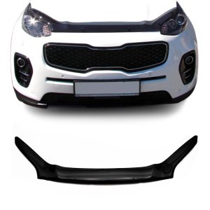 KIA SPORTAGE Hood Deflector - Omac - Acrylic - Black - 2017-2022 KIA SPORTAGE Hood Deflector - Omac - Acrylic - Black - 2017-2022